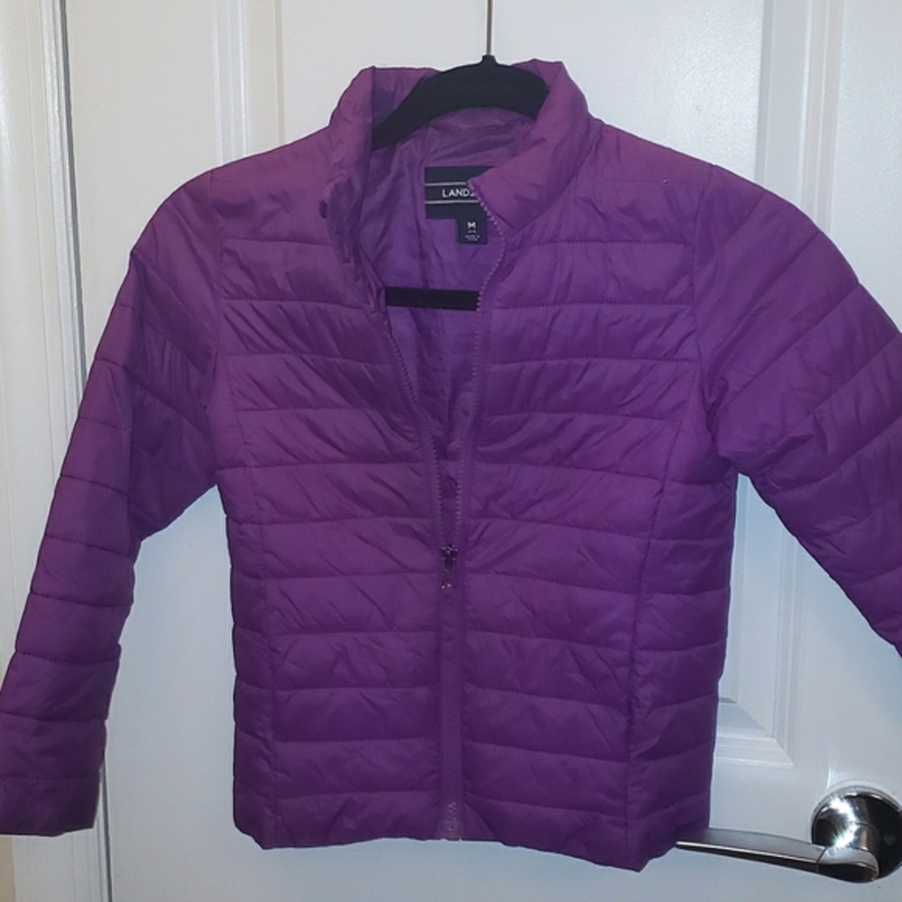 Lands End Purple Theroplume Jacket Medium size 5-6